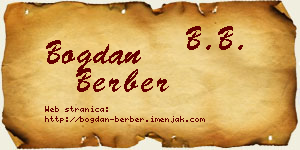 Bogdan Berber vizit kartica